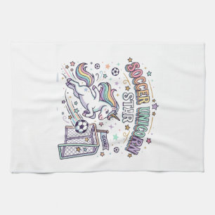 Linge De Cuisine Licorne Football Licorne Étoile Drôle Conception V