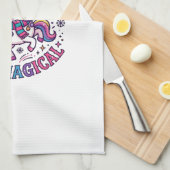 Linge De Cuisine Licorne Joyeuse et Magique (Quart Plié)