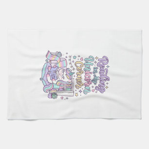 Linge De Cuisine Licorne lisant dans mon coin licorne T-shirt paste