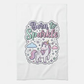 Linge De Cuisine Licorne née pour briller Graphisme Merch Desig (Vertical)
