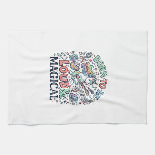 Linge De Cuisine Licorne née pour être bruyante et magique Original