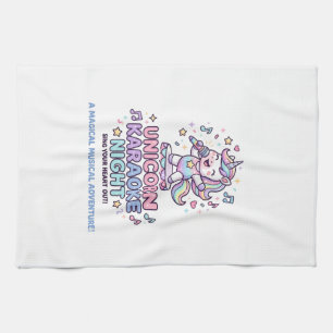 Linge De Cuisine Licorne Nuit Karaoke Gras Typographie Produit Grap