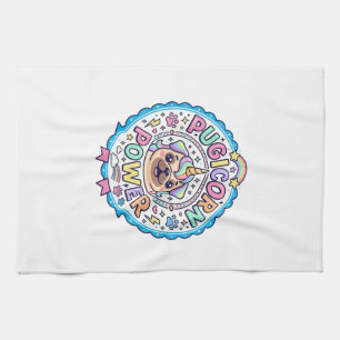 Linge De Cuisine Licorne Pugicorn Puissance Drôle Cadeau Mignon Con