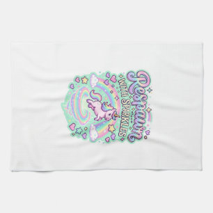 Linge De Cuisine Licorne Réapparition avec Paillettes Premium Vecte