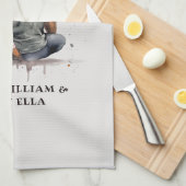 Linge De Cuisine Lien père et fille noir (4) (Quart Plié)