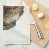 Linge De Cuisine Lièvre de lapin dans la neige - Durand (Quart Plié)