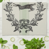 Linge De Cuisine Lièvre français Vintage (Plié)