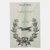 Linge De Cuisine Lièvre français Vintage (Vertical)