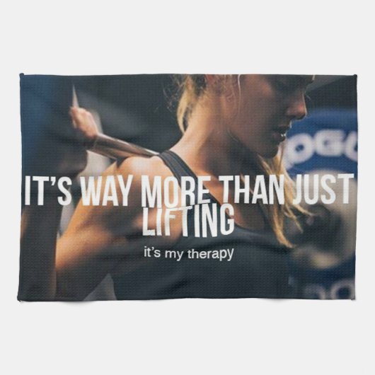 Linge De Cuisine Lifting Is My Therapy - entraînement de gym pour f (Horizontal)