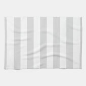 Linge De Cuisine Light Grey and White XL Stripe Pattern (Horizontal)