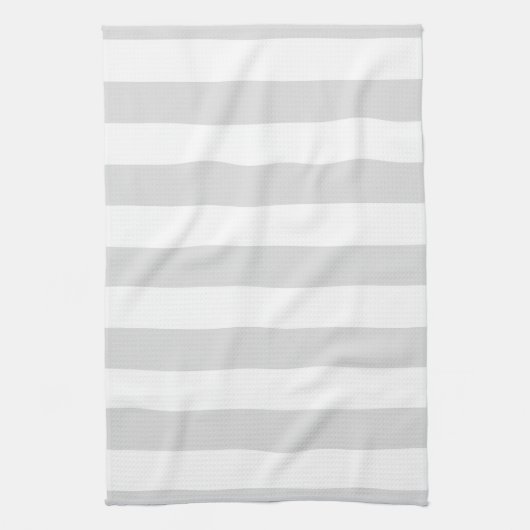 Linge De Cuisine Light Grey and White XL Stripe Pattern (Vertical)