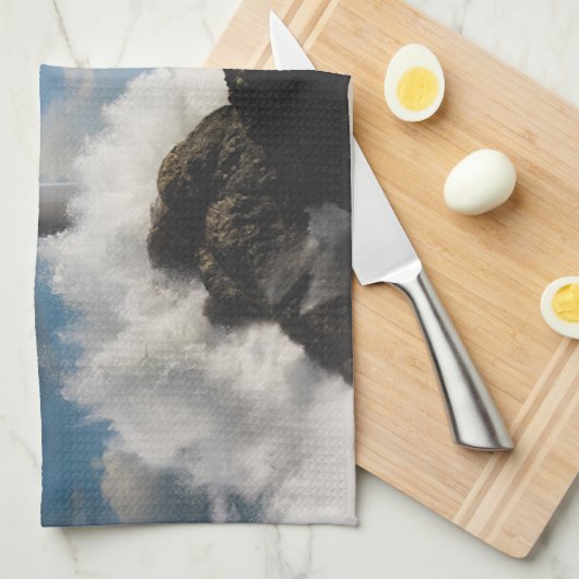 Linge De Cuisine Lighthouses | Lighthouse with Crashing Waves (Quart Plié)