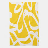 Linge De Cuisine Ligne Abstraite jaune (Vertical)