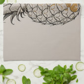 Linge De Cuisine Ligne de l'ananas doré (Plié)
