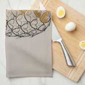 Linge De Cuisine Ligne de l'ananas doré (Quart Plié)