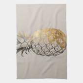 Linge De Cuisine Ligne de l'ananas doré (Vertical)