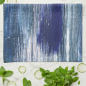 Linge De Cuisine Lignes bleues grises (Plié)