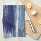 Linge De Cuisine Lignes bleues grises (Quart Plié)