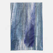 Linge De Cuisine Lignes bleues grises (Vertical)