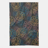 Linge De Cuisine Lignes de Dollar de Sable Rouge Jaune Bleu (Vertical)