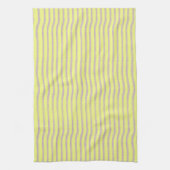 Linge De Cuisine Lignes dentées grises sur jaune. (Vertical)