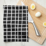 Linge De Cuisine Lignes Enky Chic Main Drake Grid Cool Noir & Blanc<br><div class="desc">Décorez votre cuisine avec cette serviette cool avec un motif fait main. Fabrique un grand ménage, anniversaire, jour de mère ou cadeau mariage! Vous pouvez le customiser, modifier les couleurs arrière - plans et ajouter du texte. Consultez ma boutique pour plus de couleurs et de motifs ou dites-moi si vous...</div>
