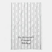 Linge De Cuisine Lignes et points noirs Abstraits sur le design bla (Vertical)