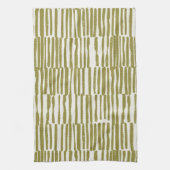 Linge De Cuisine Lignes géométriques abstraites vert olive unique c (Vertical)