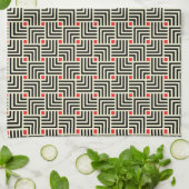 Linge De Cuisine Lignes géométriques motif (Plié)