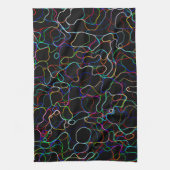 Linge De Cuisine Lignes multicolores néon (Vertical)