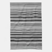 Linge De Cuisine Lignes noires et blanches (Vertical)