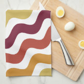 Linge De Cuisine Lignes ondulées rétro - Robe chaude (Quart Plié)