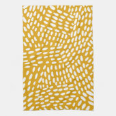 Linge De Cuisine Lignes pointillées brûlé motif jaune (Vertical)