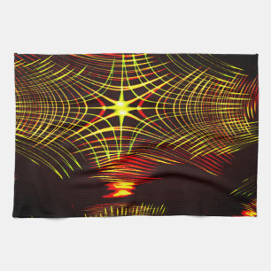 Linge De Cuisine Lignes qui se répètent dans l'effet de vague et de