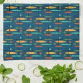 Linge De Cuisine Lignes rétro et ovale (Plié)