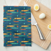 Linge De Cuisine Lignes rétro et ovale (Quart Plié)