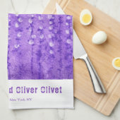 Linge De Cuisine Lilac Lupines (Quart Plié)