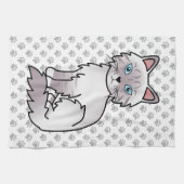 Linge De Cuisine Lilac Point Tabby Birman / Ragdoll Cute Chat & Pât (Horizontal)