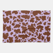 Linge De Cuisine Lilac Purple moderne et peau Brown de vache Imprim (Horizontal)