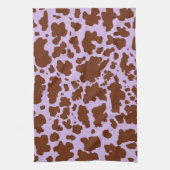 Linge De Cuisine Lilac Purple moderne et peau Brown de vache Imprim (Vertical)