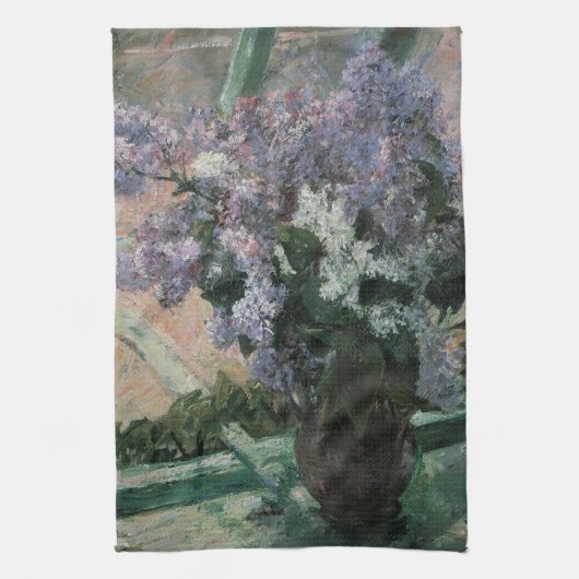 Linge De Cuisine Lilacs dans une fenêtre par Mary Cassatt, Art Vint (Vertical)