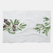 Linge De Cuisine L'île méditerranéenne grecque Feuille d'olive (Horizontal)