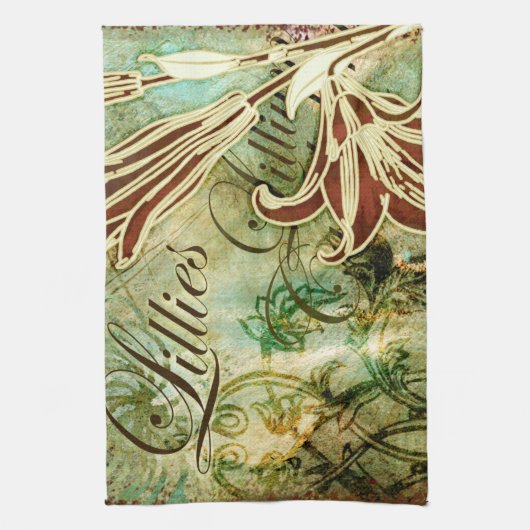 Linge De Cuisine Lillies (Vertical)