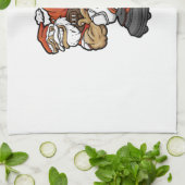 Linge De Cuisine L'Illustration de Santa Claus Playing (Plié)