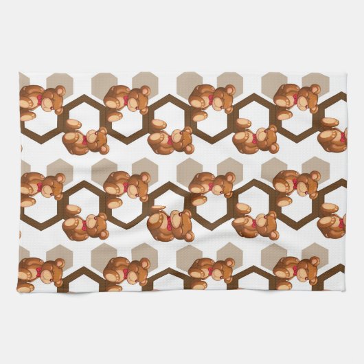 Linge De Cuisine l'illustration d'une rangée de nounours concernent (Horizontal)