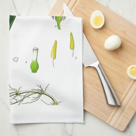 Linge De Cuisine Lily de la Vallée (Quart Plié)