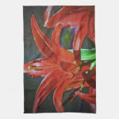 Linge De Cuisine Lily rouge texturé (Vertical)