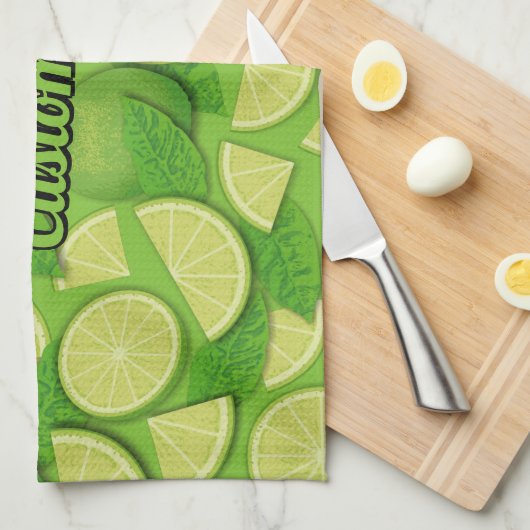 Linge De Cuisine Lime (Quart Plié)