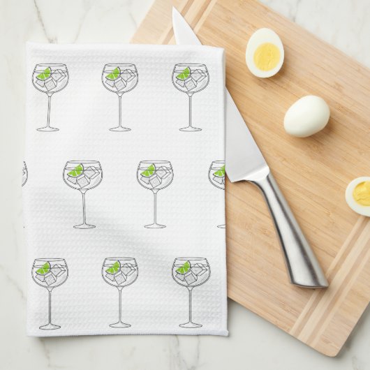 Linge De Cuisine Lime dans un cocktail (Quart Plié)