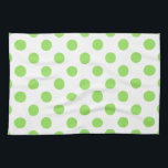 Linge De Cuisine Lime et pois blancs<br><div class="desc">Lime et pois blancs</div>
